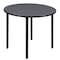 Regency Kee Folding Tables, 48 W, 48 L, 29 H, Wood, Metal Top, Grey TBF48RNDGYBK - alternate 1
